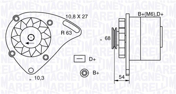 MAGNETI MARELLI 063321165010 - Generator