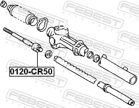 FEBEST 0122-CR50 - Axialgelenk, Spurstange