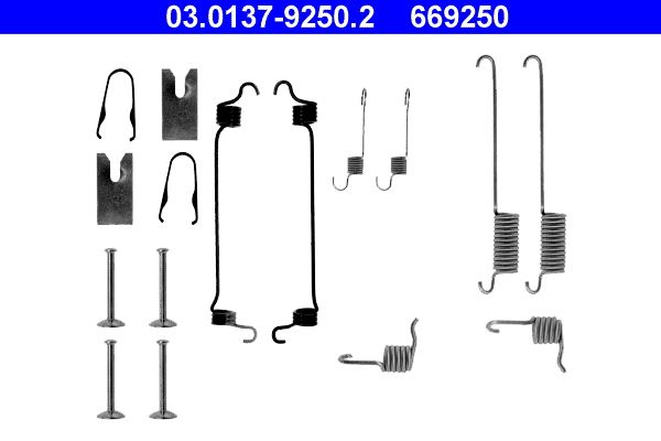 ATE 03.0137-9250.2 - Zubehörsatz, Bremsbacken