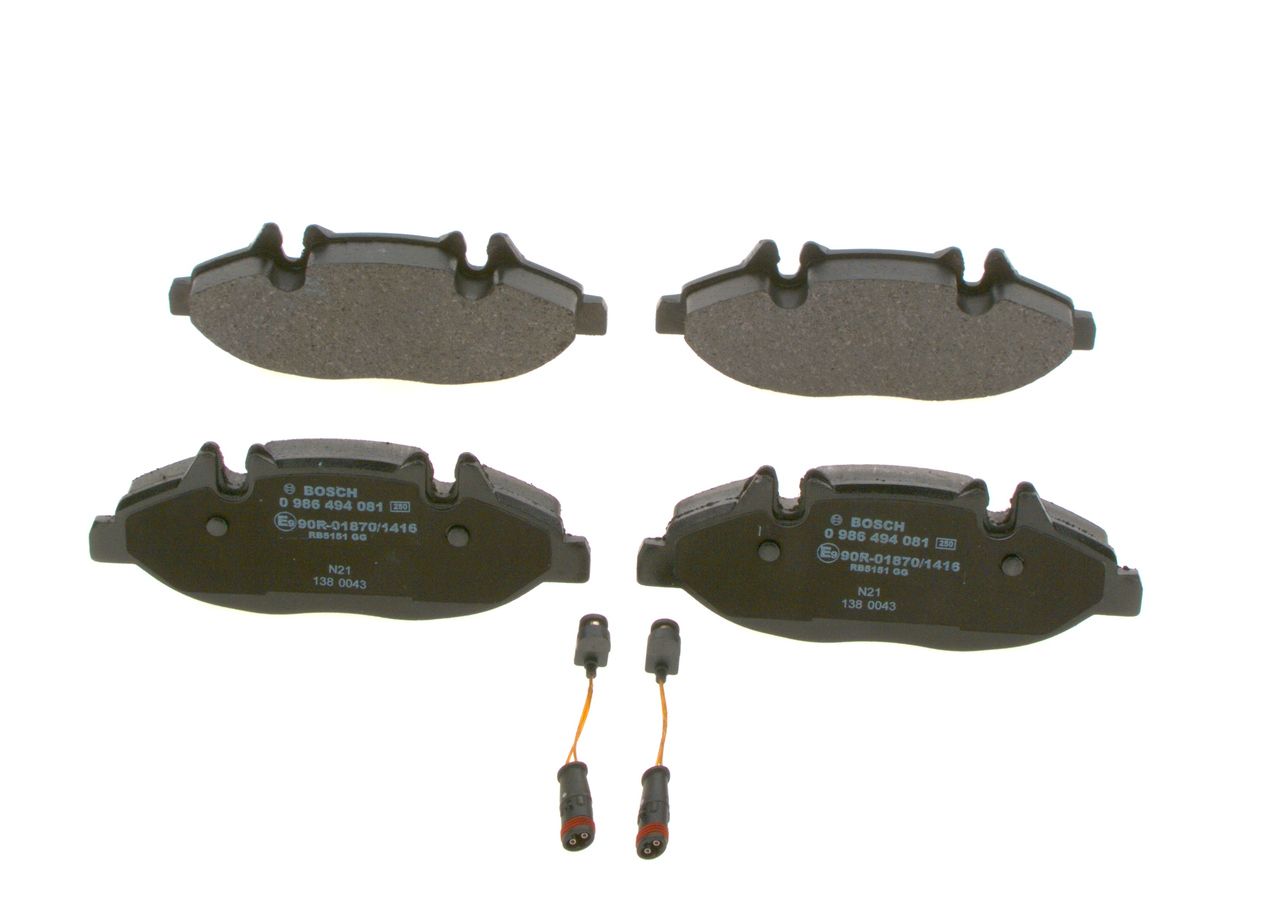BOSCH 0 986 494 081 - Bremsbelagsatz, Scheibenbremse