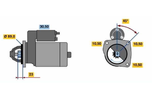 BOSCH 0 001 109 046 - Starter