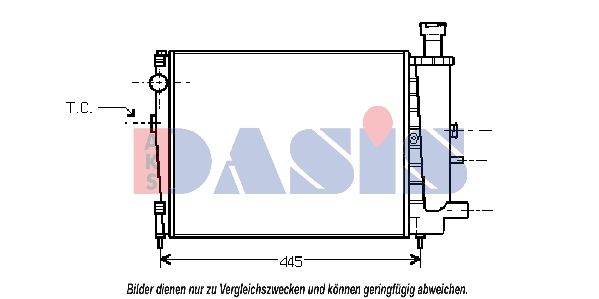 AKS DASIS 060360N - Kühler, Motorkühlung