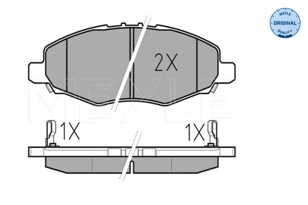 MEYLE 025 245 2316/W - Bremsbelagsatz, Scheibenbremse