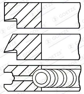 GOETZE ENGINE 08-438300-00 - Kolbenringsatz