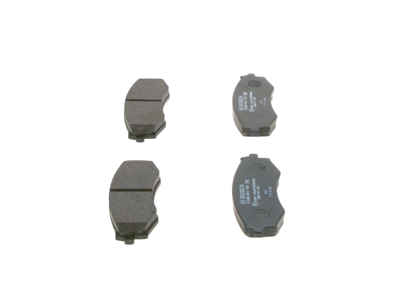 BOSCH 0 986 461 139 - Bremsbelagsatz, Scheibenbremse