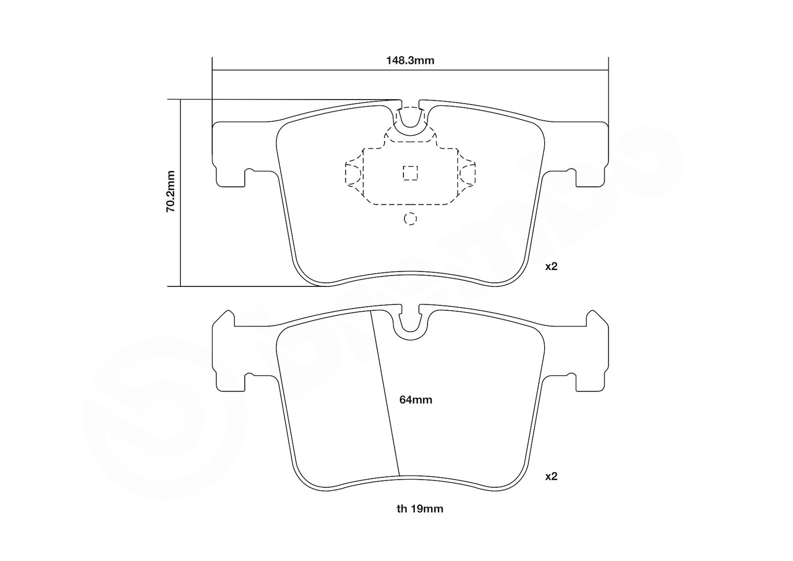 BREMBO 07.B314.98 - Hochleistungs-Bremsbelagsatz