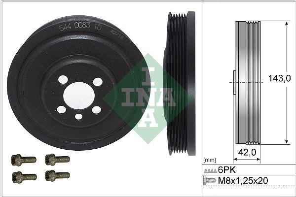 Schaeffler INA 544 0083 20 - Riemenscheibe, Kurbelwelle