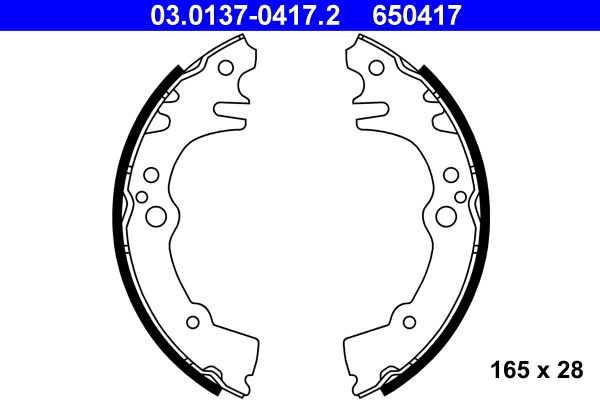 ATE 03.0137-0417.2 - Bremsbackensatz