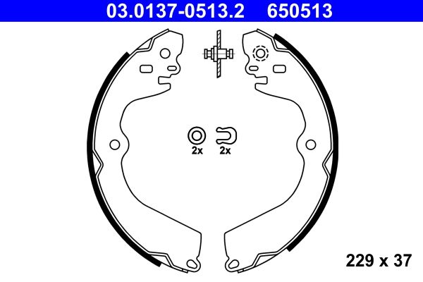 ATE 03.0137-0513.2 - Bremsbackensatz