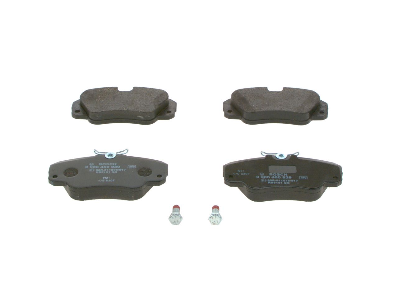 BOSCH 0 986 460 939 - Bremsbelagsatz, Scheibenbremse