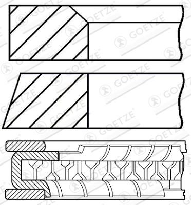 GOETZE ENGINE 08-447200-00 - Kolbenringsatz