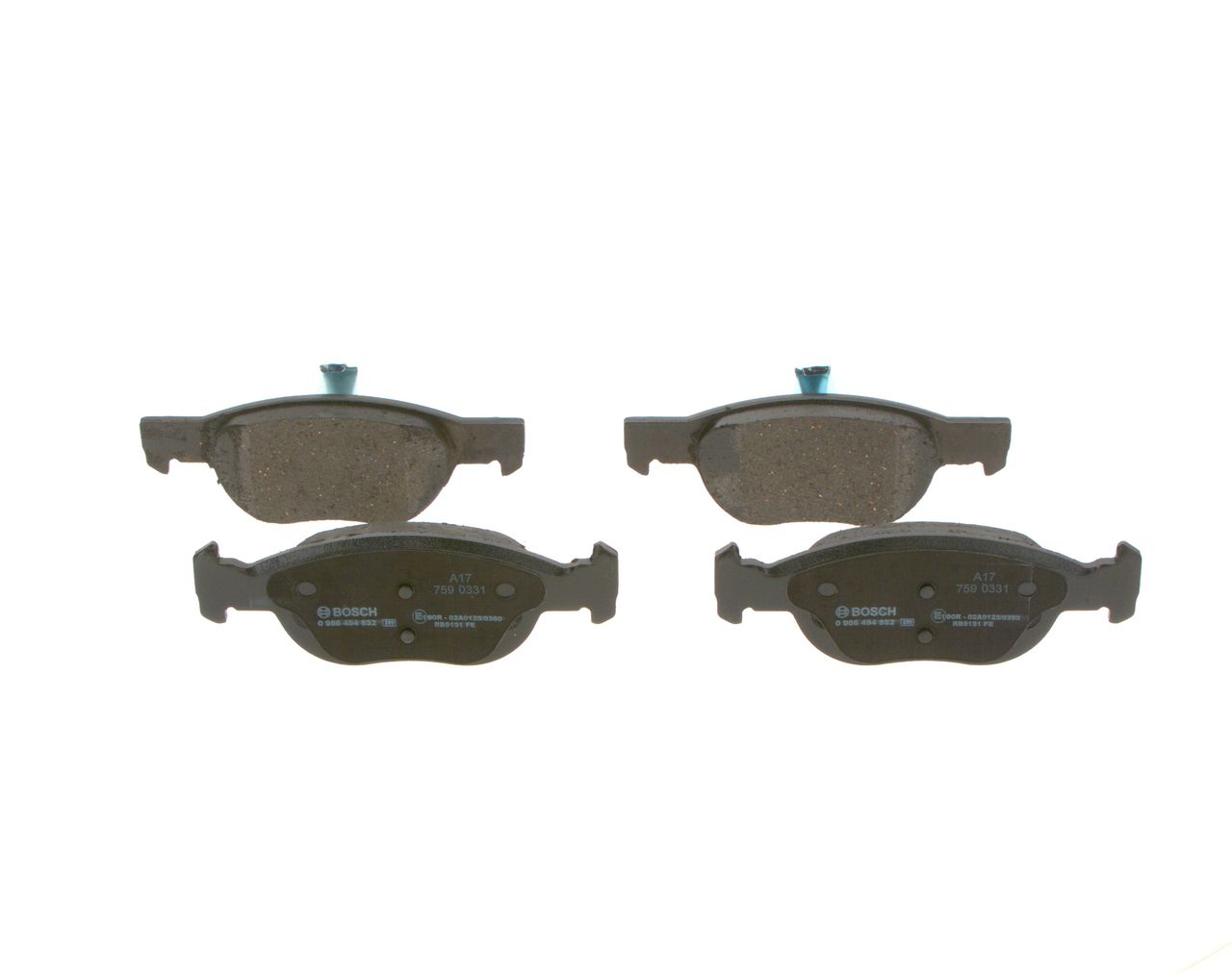 BOSCH 0 986 494 852 - Bremsbelagsatz, Scheibenbremse