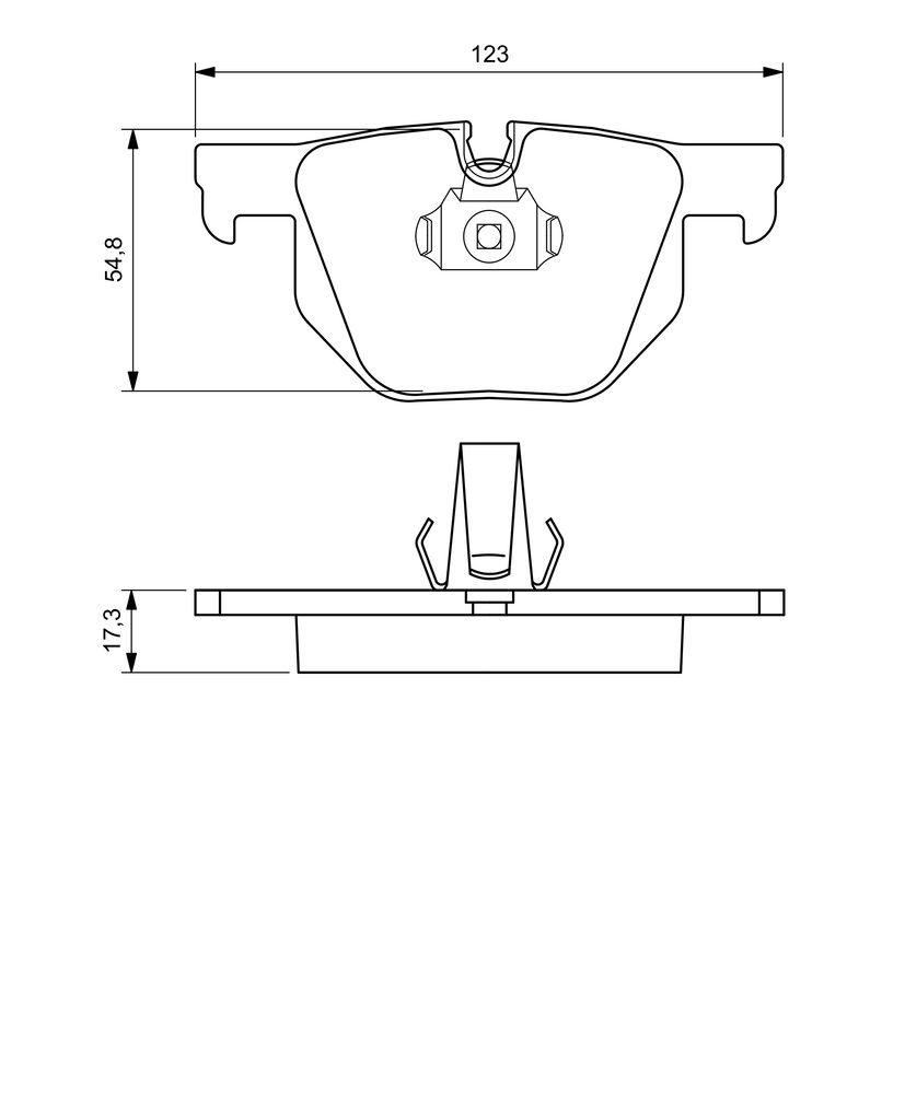 BOSCH 0 986 424 653 - Bremsbelagsatz, Scheibenbremse