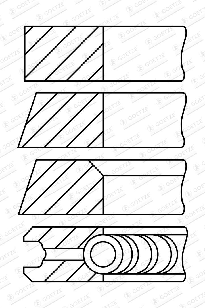 GOETZE ENGINE 08-407000-10 - Kolbenringsatz