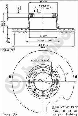 BREMBO 09.3059.10 - Bremsscheibe