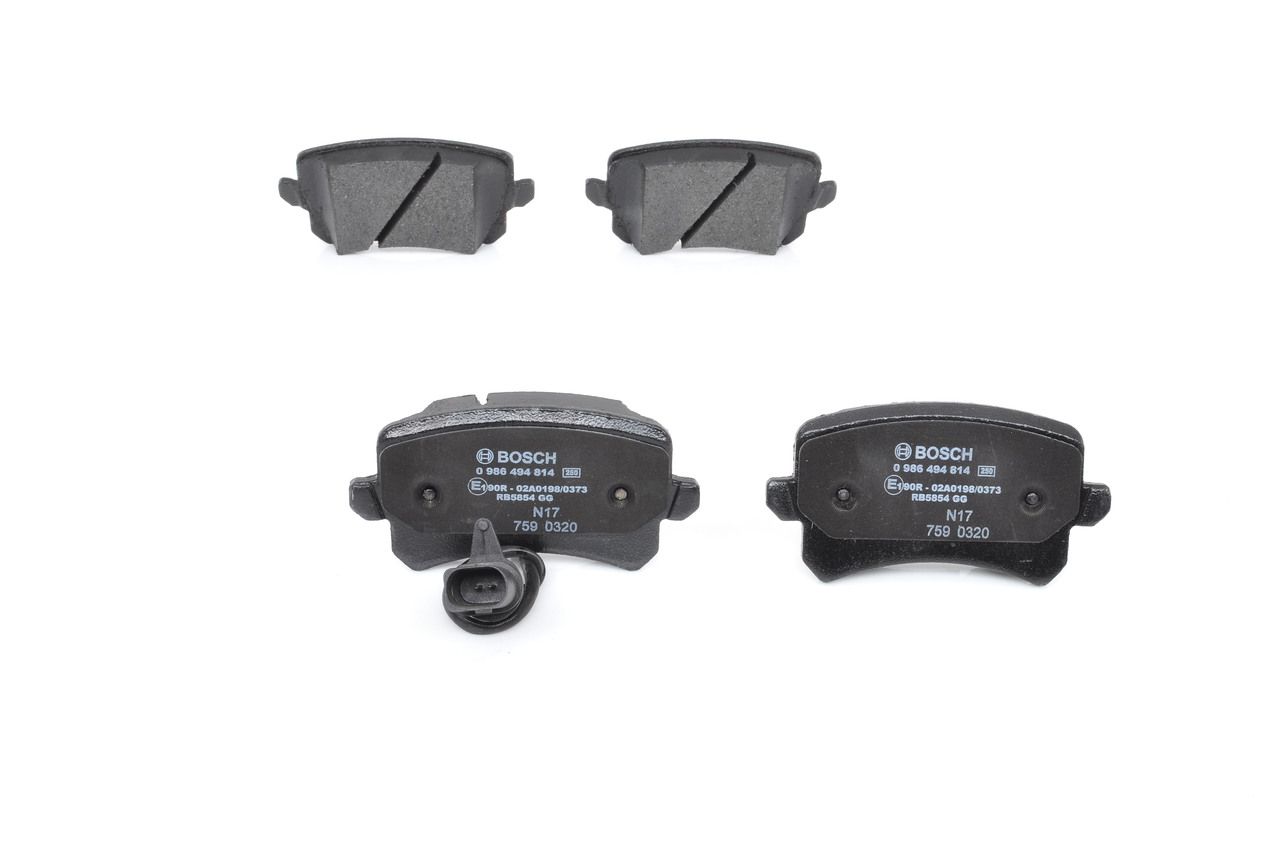 BOSCH 0 986 494 814 - Bremsbelagsatz, Scheibenbremse