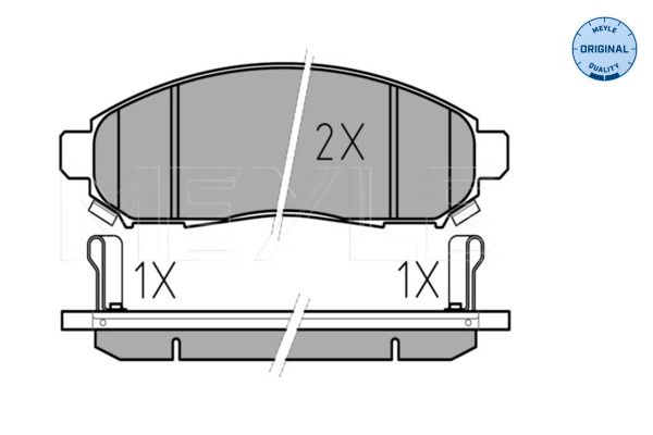 MEYLE 025 242 2716/W - Bremsbelagsatz, Scheibenbremse
