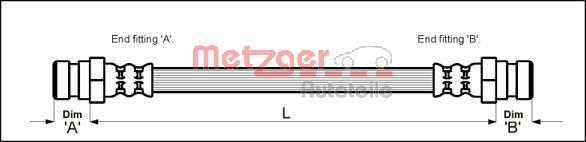 METZGER AUTOTEILE 4114707 - Bremsschlauch