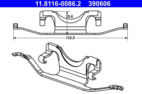 ATE 11.8116-0086.2 - Feder, Bremssattel