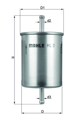 KNECHT KL 2 - Kraftstofffilter