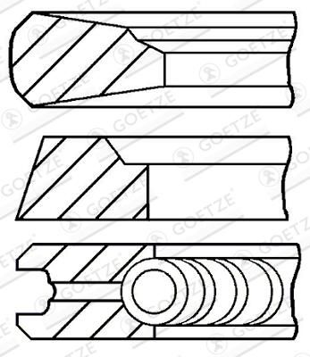 GOETZE ENGINE 08-112100-00 - Kolbenringsatz