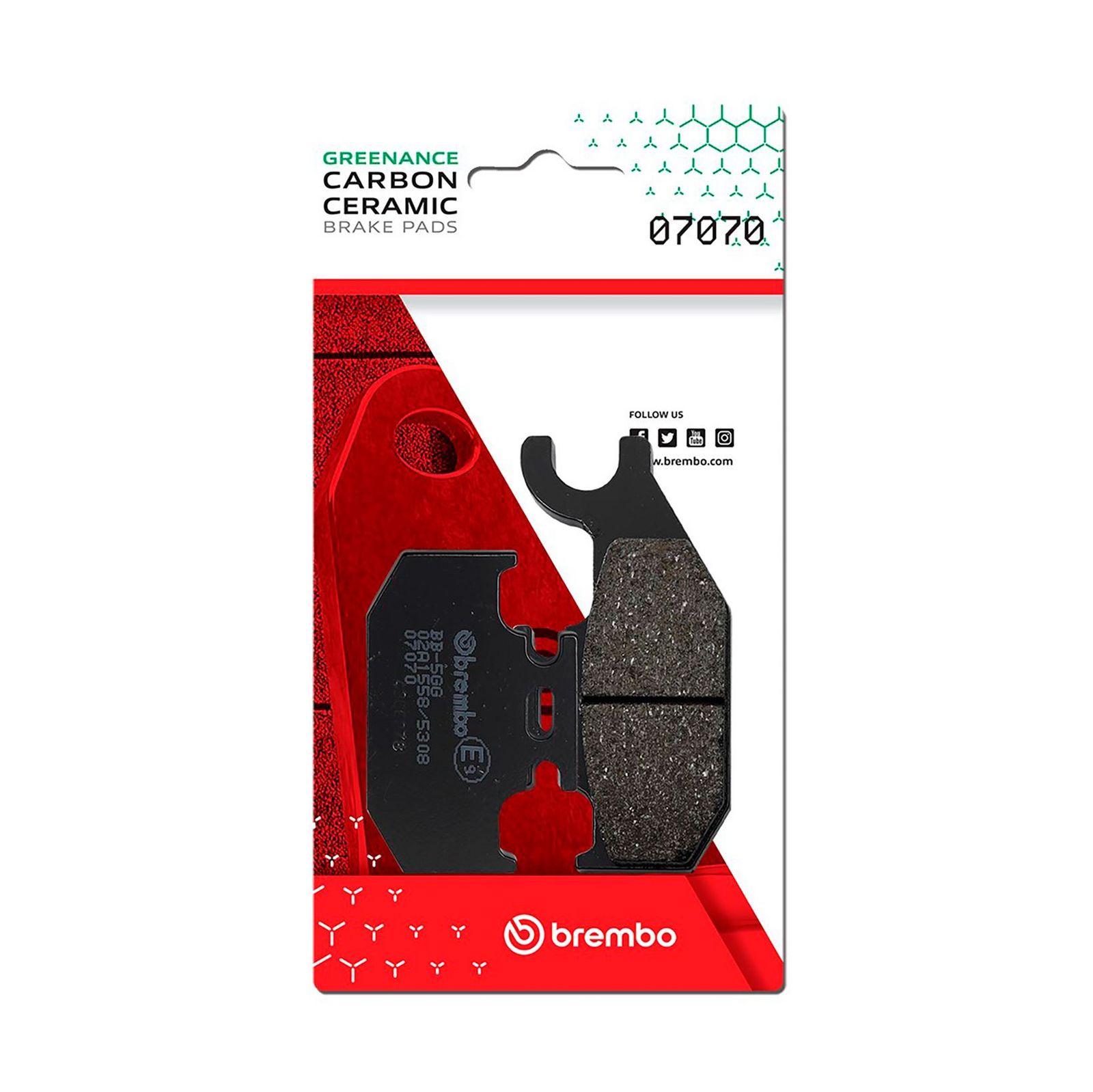 BREMBO 07070 - Bremsbelagsatz, Scheibenbremse