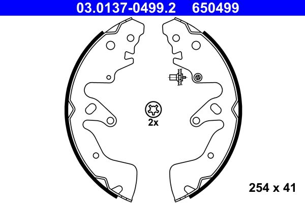 ATE 03.0137-0499.2 - Bremsbackensatz