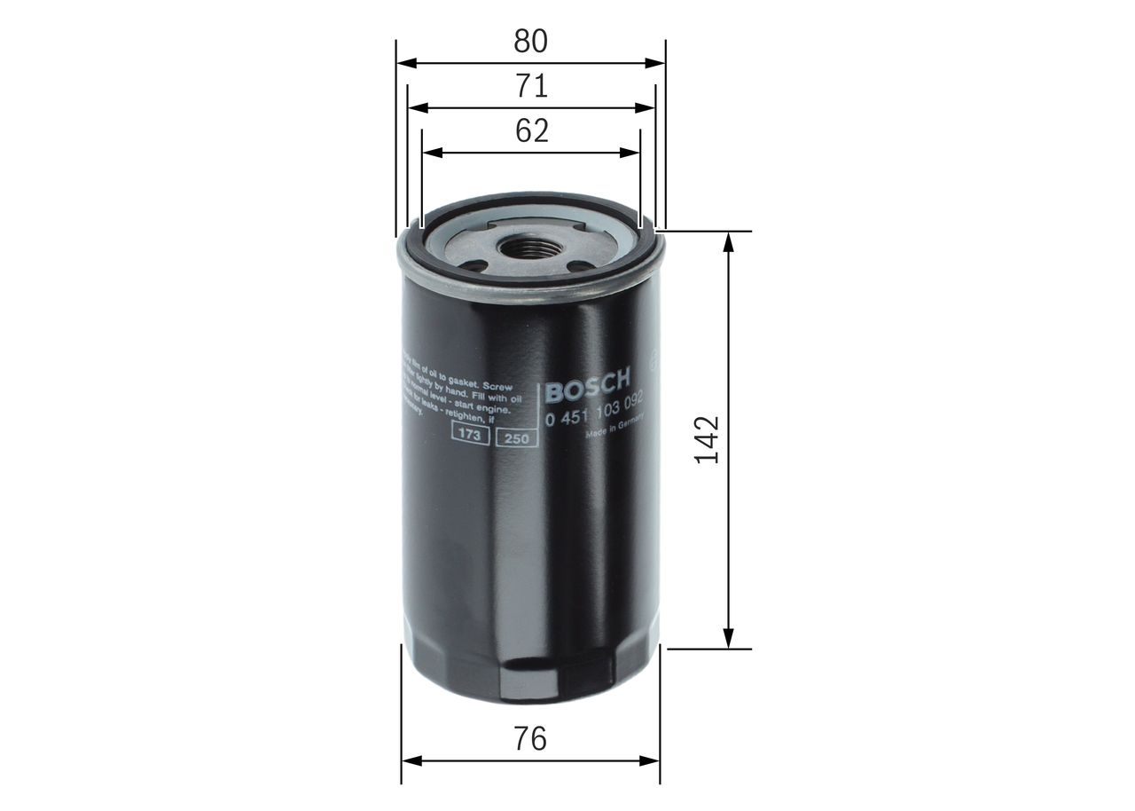 BOSCH 0 451 103 092 - Ölfilter