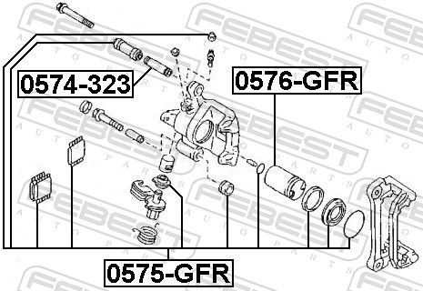 FEBEST 0575-GFR - Reparatursatz, Bremssattel