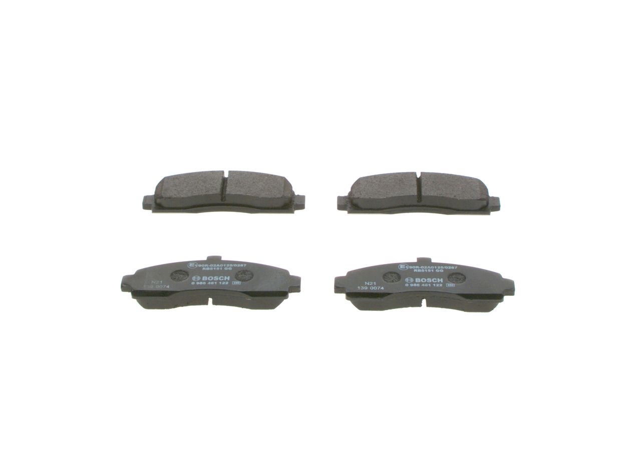 BOSCH 0 986 461 122 - Bremsbelagsatz, Scheibenbremse