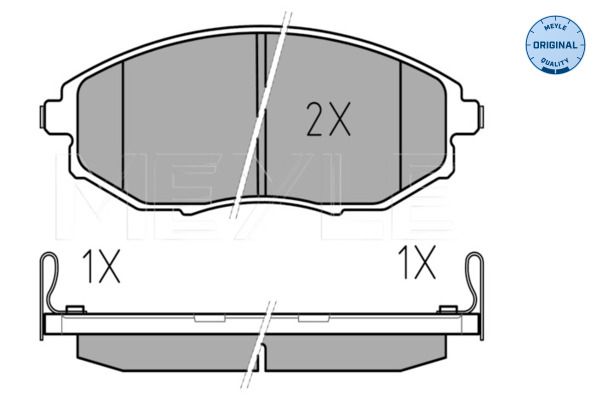 MEYLE 025 248 6417/W - Bremsbelagsatz, Scheibenbremse