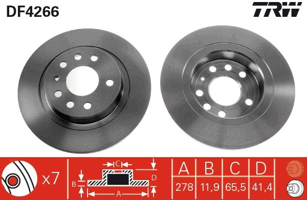 TRW DF4266 - Bremsscheibe