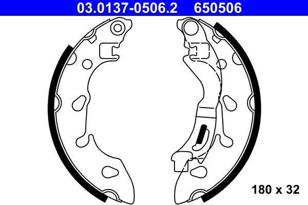 ATE 03.0137-0506.2 - Bremsbackensatz