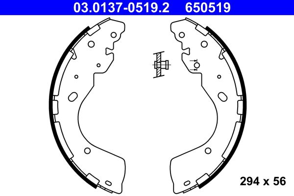 ATE 03.0137-0519.2 - Bremsbackensatz