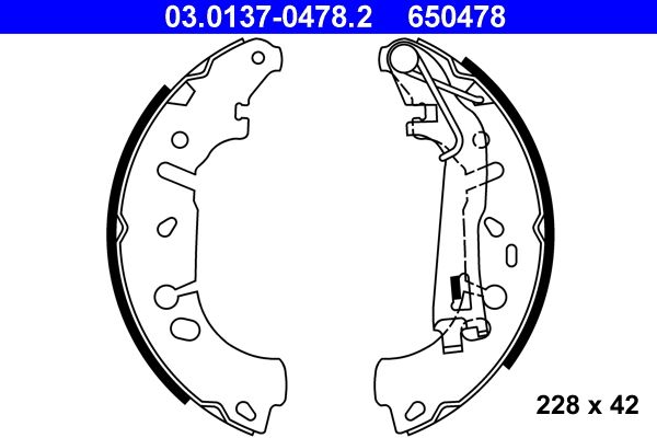 ATE 03.0137-0478.2 - Bremsbackensatz