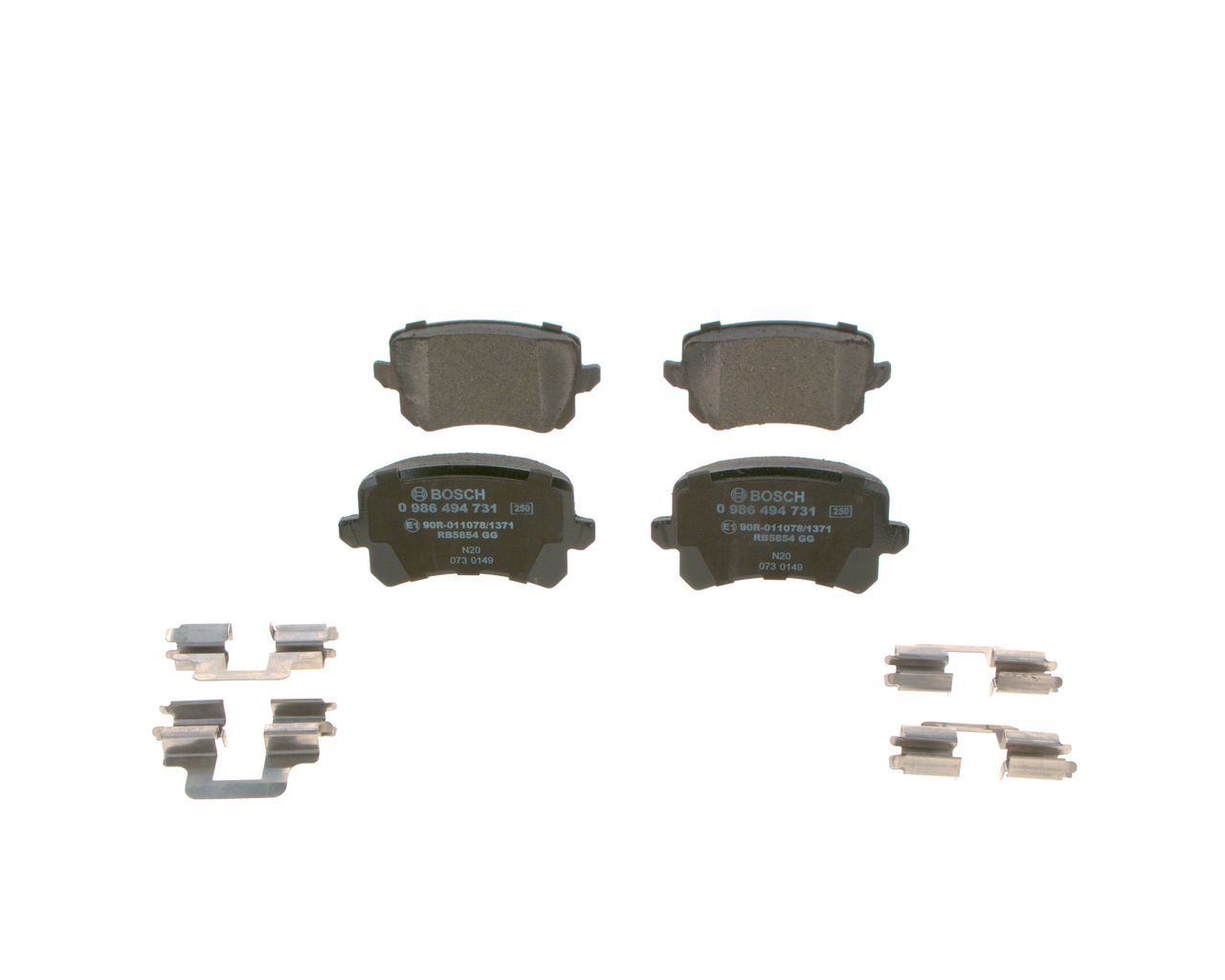 BOSCH 0 986 494 731 - Bremsbelagsatz, Scheibenbremse