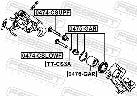 FEBEST 0475-GAR - Reparatursatz, Bremssattel