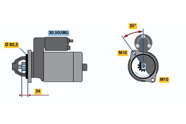 BOSCH 0 001 109 042 - Starter