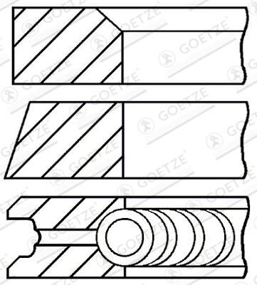 GOETZE ENGINE 08-527500-00 - Kolbenringsatz