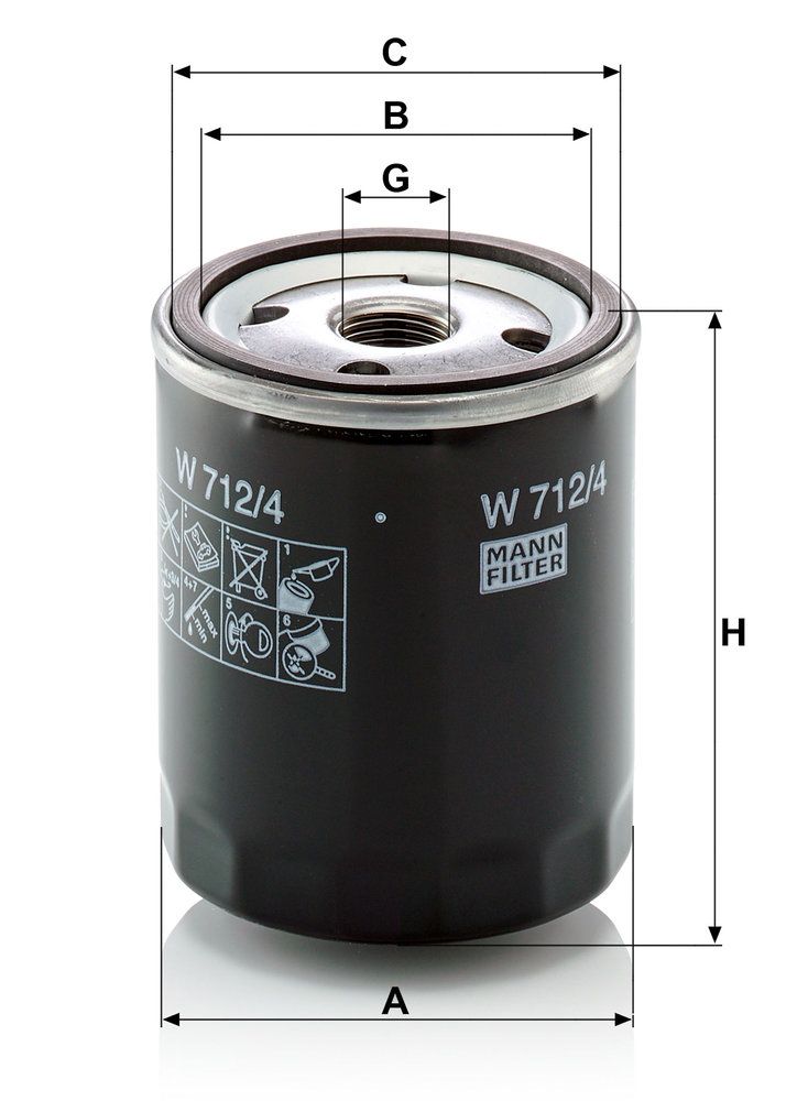 MANN-FILTER W 712/4 - Ölfilter