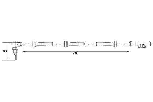 BOSCH 0 265 007 636 - Sensor, Raddrehzahl