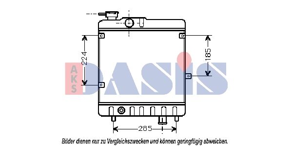 AKS DASIS 080460N - Kühler, Motorkühlung