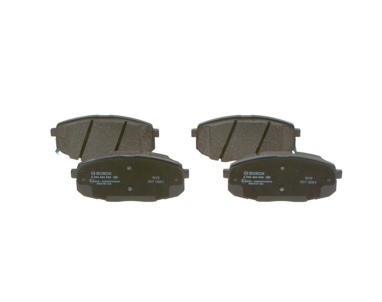 BOSCH 0 986 494 995 - Bremsbelagsatz, Scheibenbremse