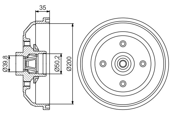 BOSCH 0 986 477 260 - Bremstrommel