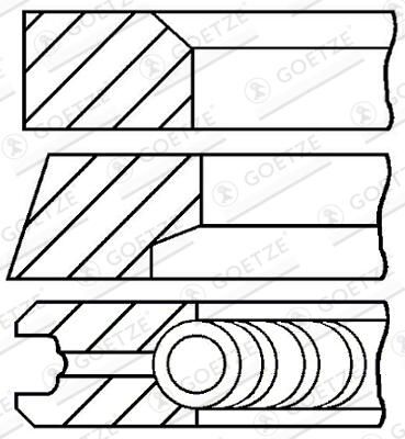 GOETZE ENGINE 08-445100-00 - Kolbenringsatz