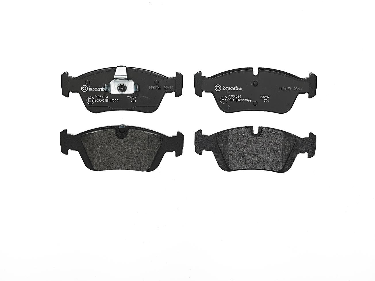 BREMBO P 06 024 - Bremsbelagsatz, Scheibenbremse