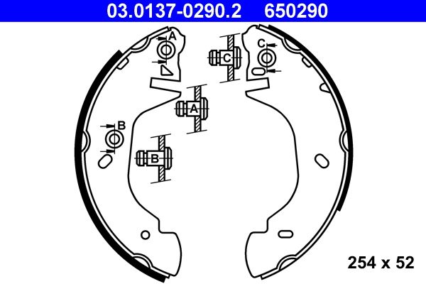 ATE 03.0137-0290.2 - Bremsbackensatz