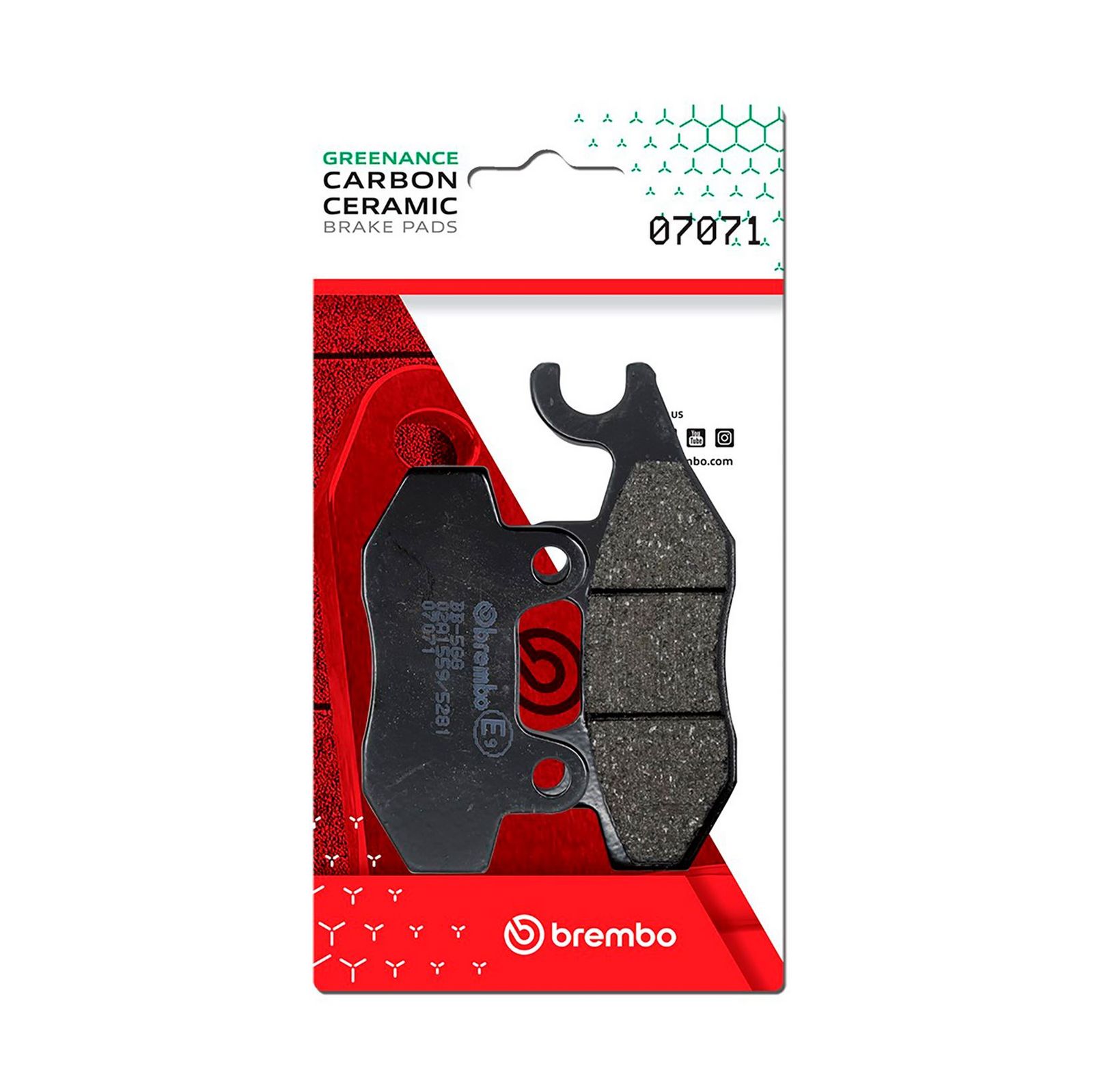 BREMBO 07071 - Bremsbelagsatz, Scheibenbremse