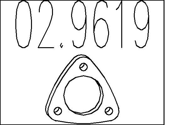 MTS 02.9619 - Dichtung, Abgasrohr
