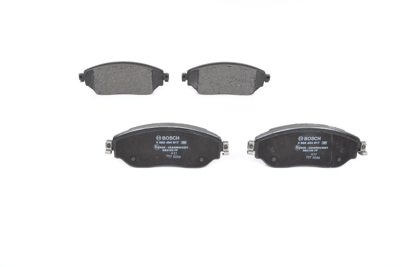 BOSCH 0 986 494 817 - Bremsbelagsatz, Scheibenbremse